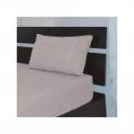 Cannon Dots & Stripes Fitted Sheet Set, Poly Cotton, Beige Color, Queen Size, 3 Pieces - Cannon