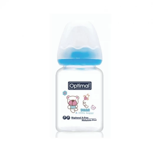 Optimal Glass Feeding Bottle, Asourted Colors, 1 Piece Optimal Glass Feeding Bottle, Asourted Colors, 1 Piece
