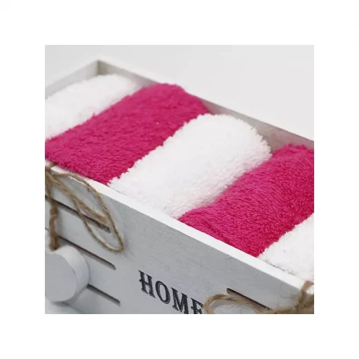 Weva Lovely Guest Towels Basket, Fushi Color, 6 Pieces - Weva - Image 2