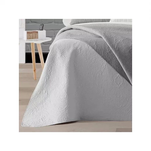 طقم لحاف صيفي قابل للعكس, بتصميم بوطي سمر ناعم, باللون السكني, مقاس مفرد كبير, قطعتان من منترول - مانتيرول - Image 2