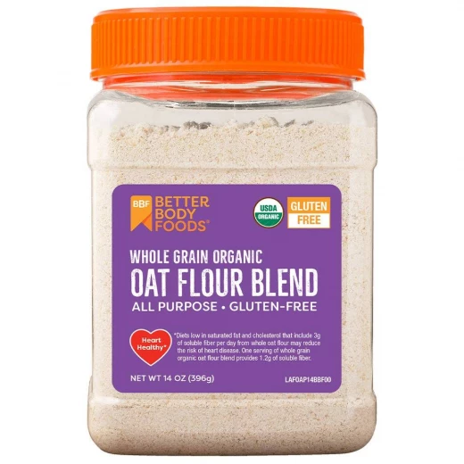 دقيق الشوفان العضوي الخالي من الغلوتين، 396 جرام من بتر بودي فود دقيق الشوفان العضوي الخالي من الغلوتين، 396 جرام من بتر بودي فود