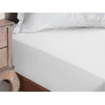 Madame Coco Eloise Ranforce Fitted Sheet Single, White Color, Size 180*200 - Madame COCO