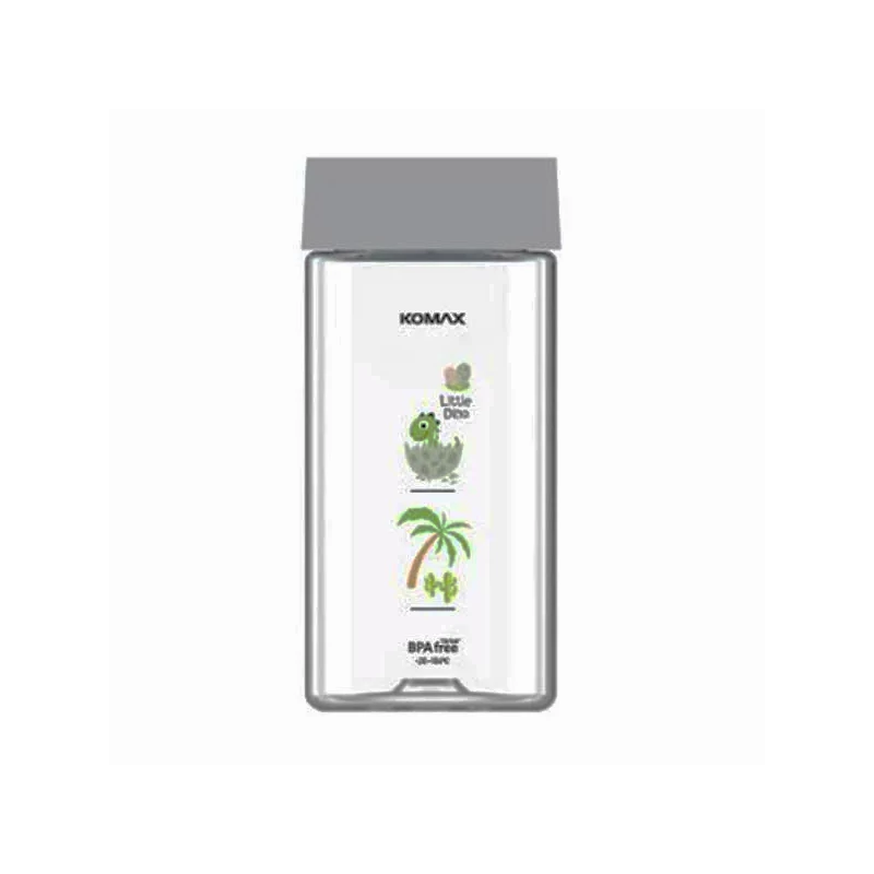 Komax Nemo Zoo Water Bottle, Grey Color, Dinosaur, 430 Ml - Komax