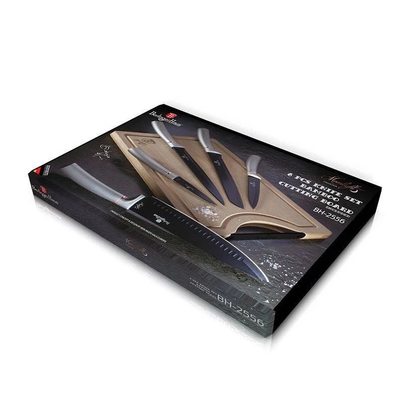 طقم سكاكين ولوح تقطيع, باللون الرمادي, 6 قطع من من بيرلينجر هاوس - بيرلينجر هاوس