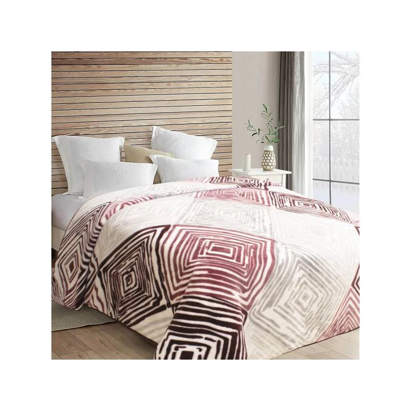 ARMN Cuddly Engraved Kingsize Blanket Burgundy Color 220*240 - Armn