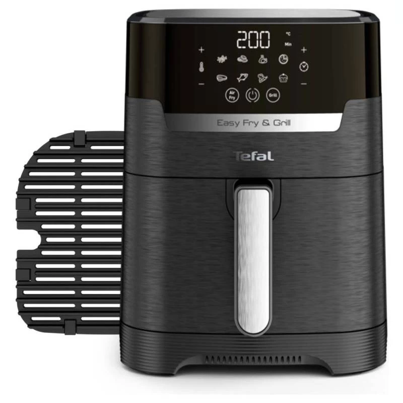 مقلاة الهواء والشواية ايزي فراي بريسيجن باللون الاسود من تيفال - تيفال