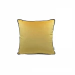 غطاء وسادة مخمل, باللون الاصفر, 47*47 سم من نوفا هوم - نوفا هوم