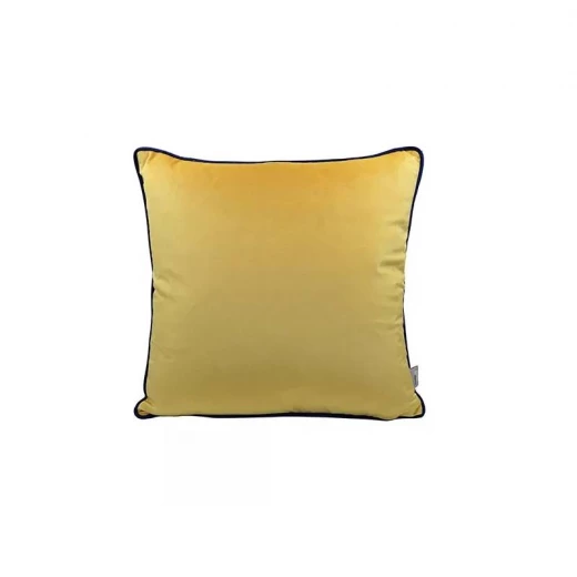 غطاء وسادة مخمل, باللون الاصفر, 47*47 سم من نوفا هوم غطاء وسادة مخمل, باللون الاصفر, 47*47 سم من نوفا هوم