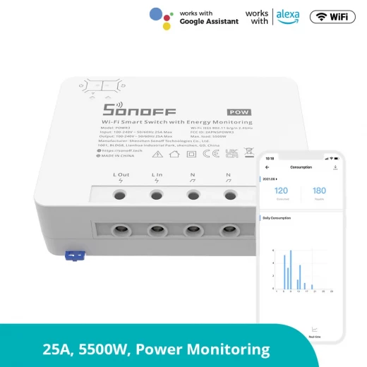 Powr3 وايفاي مفتاح التتابع الذكي ، مع عداد الطاقة من سونوف - سونوف - Image 5