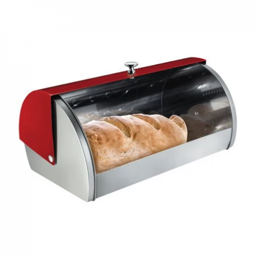 Berlinger Haus Metallic Bread Box, Dark Red Berlinger Haus Metallic Bread Box, Dark Red