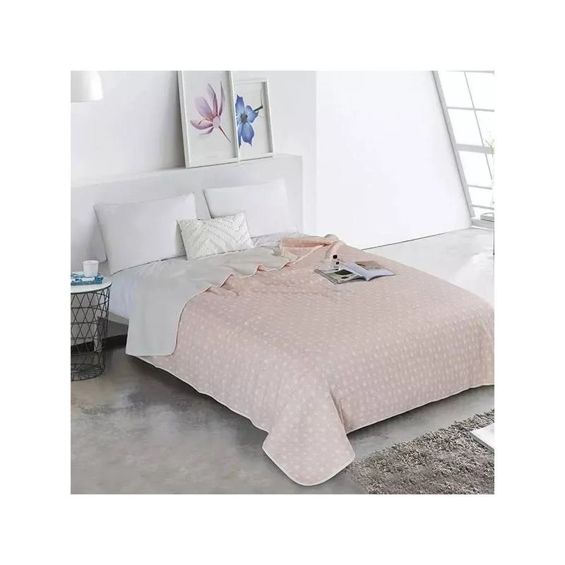 بطانية قطنية ستارز, باللون الزهري, 150*200  من نوفا هوم - نوفا هوم