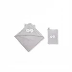 Funna Hooded Baby Towel, Grey Color, 90*90 - Funna Baby