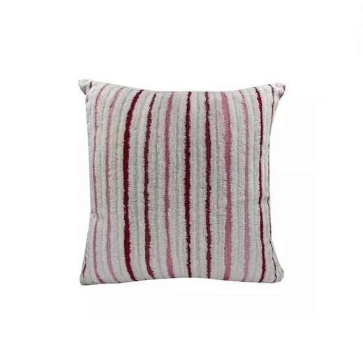 Nova Home Vertical Handmade Embroidered Cushion Cover, Pink Color, 50x50 cm Nova Home Vertical Handmade Embroidered Cushion Cover, Pink Color, 50x50 cm