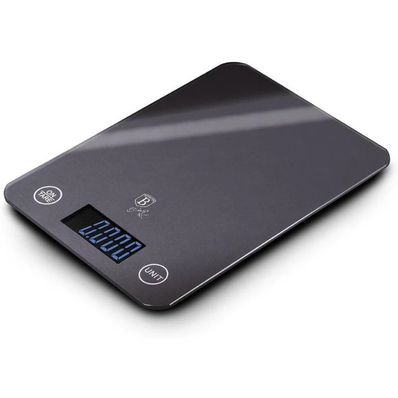 Berlinger Black Kitchen Scale, Dark Grey Color, 5Kg - Berlinger Haus