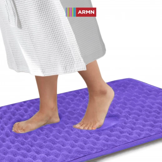 ARMN Clara Memory Foam Bath Rug, Purple Color, 60*90 Cm - Armn - Image 2