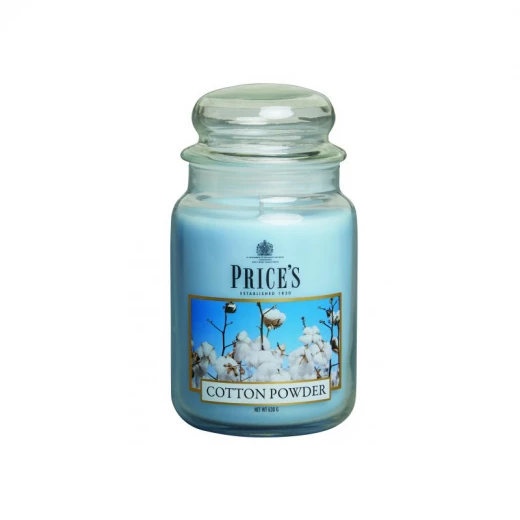 شمعة معطرة كبيرة بمرطبان وغطاء, انتعاش القطن من برايسز شمعة معطرة كبيرة بمرطبان وغطاء, انتعاش القطن من برايسز