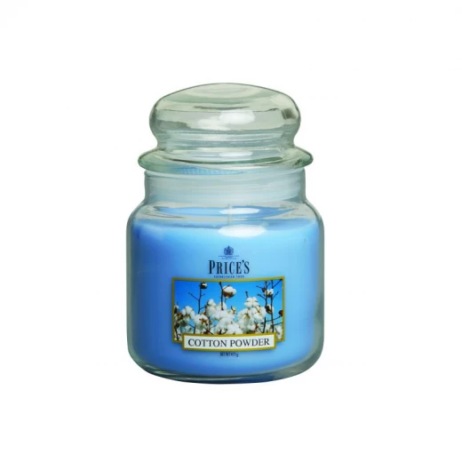 شمعة معطرة متوسطة بمرطبان وغطاء, انتعاش القطن من برايسز شمعة معطرة متوسطة بمرطبان وغطاء, انتعاش القطن من برايسز