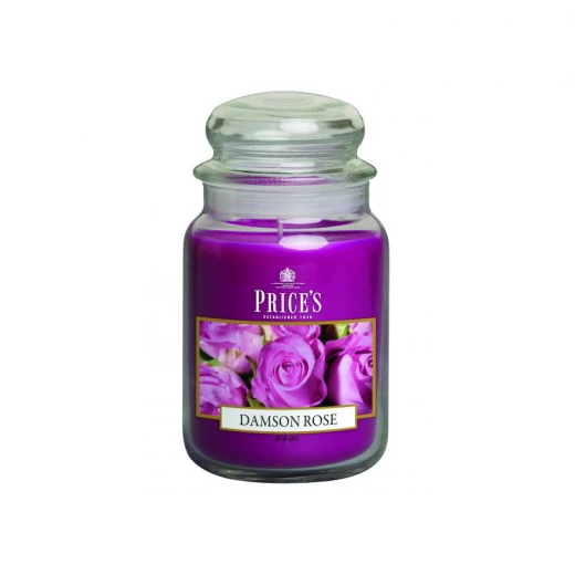 شمعة معطرة كبيرة بمرطبان وغطاء, الورد الجوري من برايسز شمعة معطرة كبيرة بمرطبان وغطاء, الورد الجوري من برايسز