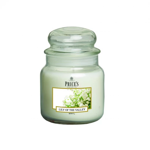 شمعة معطرة متوسطة بمرطبان وغطاء , زنبق الوادي من برايسز شمعة معطرة متوسطة بمرطبان وغطاء , زنبق الوادي من برايسز