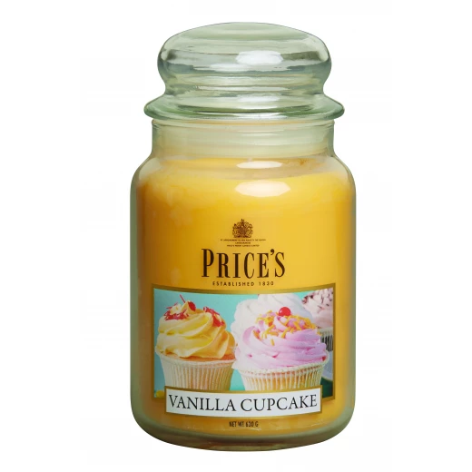شمعة معطرة كبيرة بمرطبان وغطاء, كيك الفانيلا من برايسز شمعة معطرة كبيرة بمرطبان وغطاء, كيك الفانيلا من برايسز