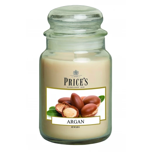 شمعة معطرة كبيرة بمرطبان وغطاء, الارغان من برايسز شمعة معطرة كبيرة بمرطبان وغطاء, الارغان من برايسز