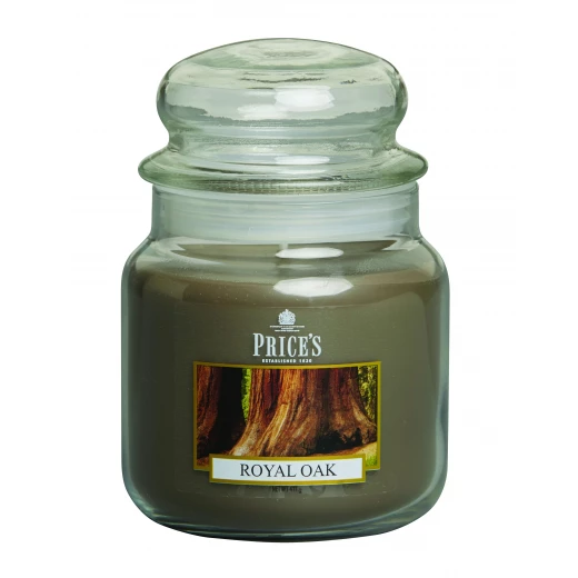 شمعة معطرة متوسطة بمرطبان وغطاء, البلوط من برايسز شمعة معطرة متوسطة بمرطبان وغطاء, البلوط من برايسز