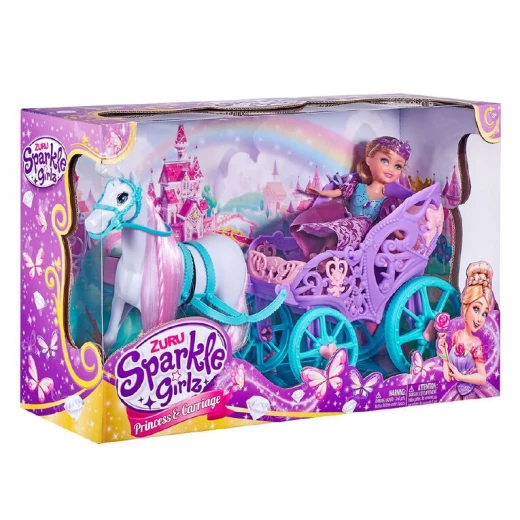 Sparkle Girlz Princess Doll Playset with Horse and Carriage: Magical Adventures for Girls Sparkle Girlz Princess Doll Playset with Horse and Carriage: Magical Adventures for Girls