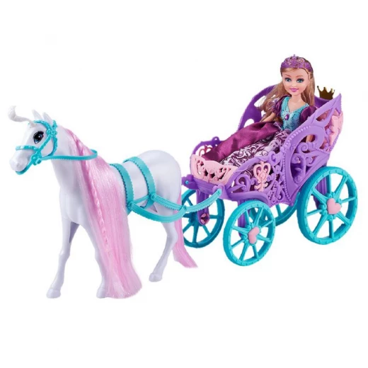 Sparkle Girlz Princess Doll Playset with Horse and Carriage: Magical Adventures for Girls - Sparkle girlz - Image 3