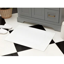 Madame Coco Chance Jacquard Foot Towel , White Color, 50*70 Cm