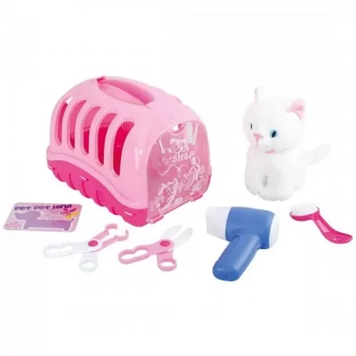 Play Go | Pet Care Carrier | 7 Pcs With Plush Kitten Included - Playgro - Image 2