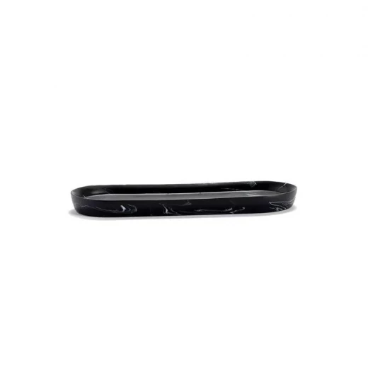 Andrea Dec Tray, Polyresin, Black Color Andrea Dec Tray, Polyresin, Black Color