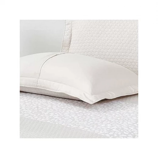 طقم مفرش سرير، قطن بولي، باللون البيج, مقاس مجوز من نوفا هوم - نوفا هوم - Image 2