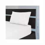 Cannon Dots & Stripes Bed Sheet Set, Poly Cotton, White Color, Twin Size,  2 Pieces - Cannon