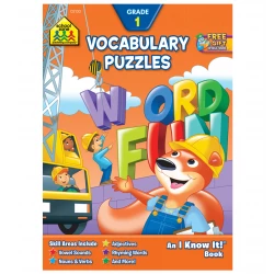 School Zone Vocabulary Puzzles Grade 1 Workbook