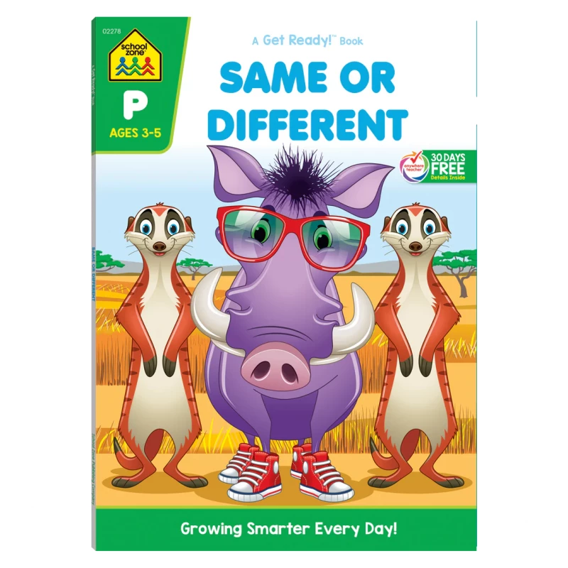 School Zone Same or Different Preschool Workbook - School Zone