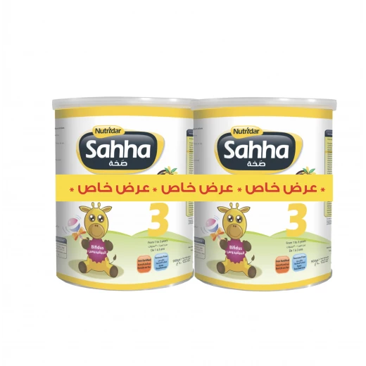 تركيبة النمو للأطفال للمرحلة 3 لعمر 1-3 سنوات من صحة, 900 جرام, عبوتين تركيبة النمو للأطفال للمرحلة 3 لعمر 1-3 سنوات من صحة, 900 جرام, عبوتين