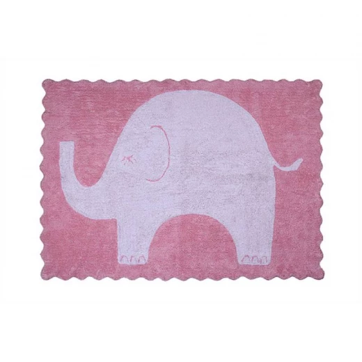 Aratextile Cotton Children's Rug, Elephant Design, 120 x 160 Cm Aratextile Cotton Children's Rug, Elephant Design, 120 x 160 Cm