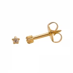 Studex Gold Plated Mini Tiffany Apr Crystal Sterilized Ear Studs - Studex