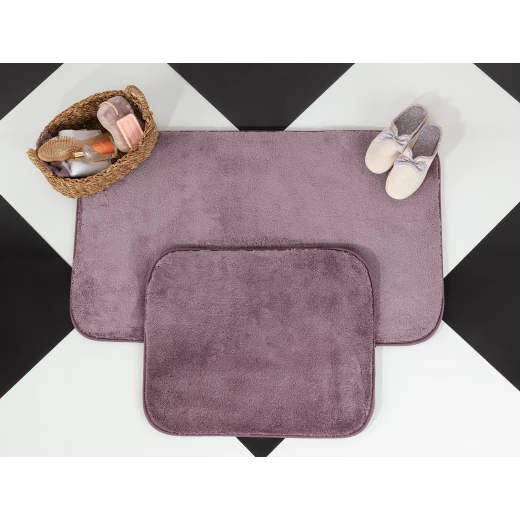 Madame Coco Carol Bath Mat, Purple Color, 60*100 - 50*60 Cm Madame Coco Carol Bath Mat, Purple Color, 60*100 - 50*60 Cm