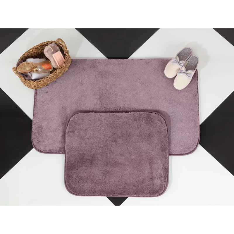 Madame Coco Carol Bath Mat, Purple Color, 60*100 - 50*60 Cm - Madame COCO