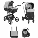 Cam Baby Stroller 3 In 1, Next Evo 933, Light Grey Color - Cam