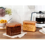 Madame Coco Storage Box With Wooden Lid 1000 Ml, 2 Pieces - Madame COCO