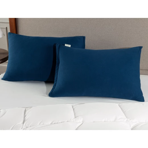 غطاء وسادة باللون كحلي 50*70 سم 2 قطعة من مدام كوكو غطاء وسادة باللون كحلي 50*70 سم 2 قطعة من مدام كوكو