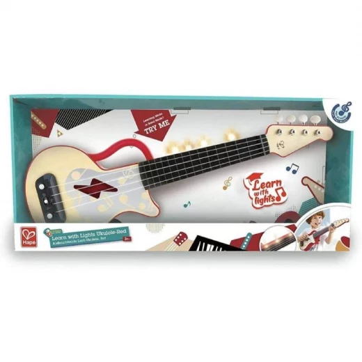 Hape Learn with Lights Ukulele Red - Hape - Image 2