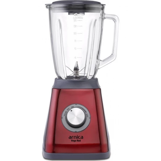 Arnica Vega Red Glass Blender, 850 Watts Arnica Vega Red Glass Blender, 850 Watts