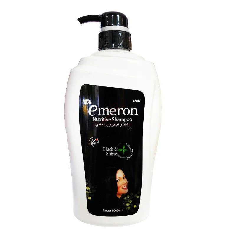 Emron Black Shampoo With Myrtle Extract, 1000 Ml - Emeron