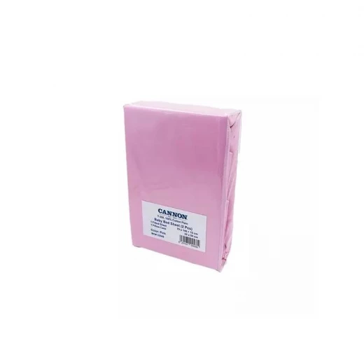 Cannon Baby Bed Sheet Set, 100% Cotton, 70x140 Cm, Pink Color, 2 Pieces Cannon Baby Bed Sheet Set, 100% Cotton, 70x140 Cm, Pink Color, 2 Pieces