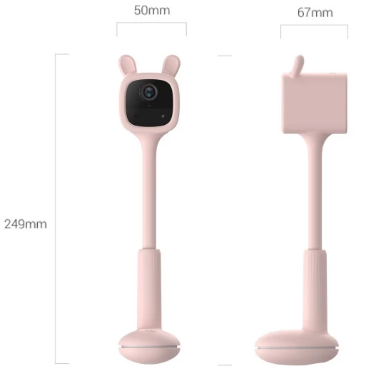 Ezviz BM1 Battery Powered Baby Monitor Rabbit Version, Pink Color - Ezviz - Image 2