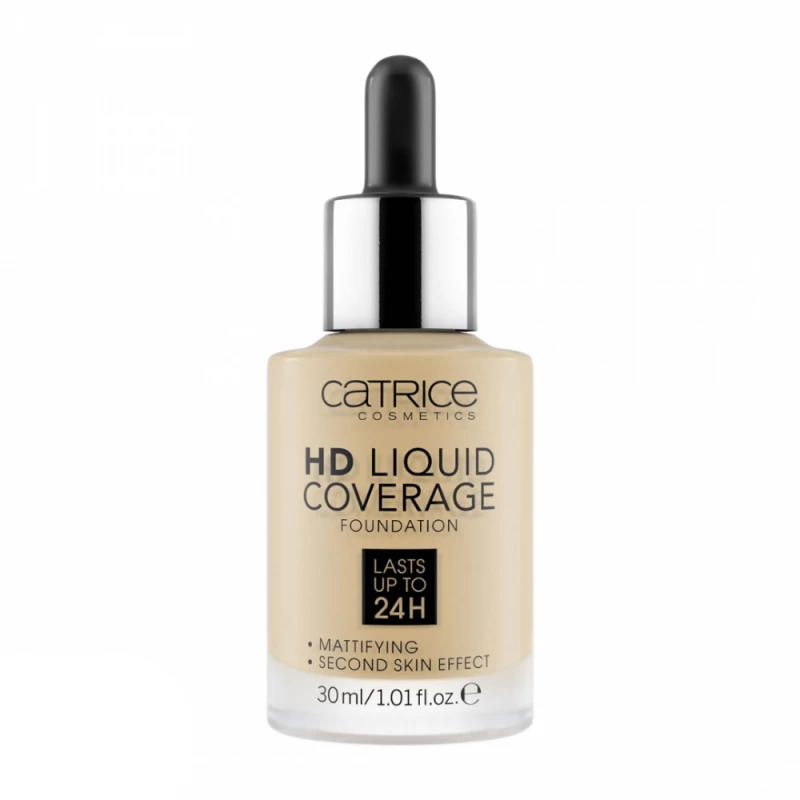 Catrice HD Liquid Coverage Foundation Full Coverage Flawless Finish Hazelnut Beige 036 Makeup - Catrice