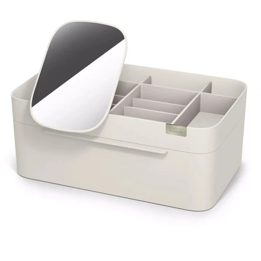 Joseph Joseph Viva Makeup Organizer with Mirror for Vanity Shell Color Cosmetic Storage - Joseph Joseph - Image 2